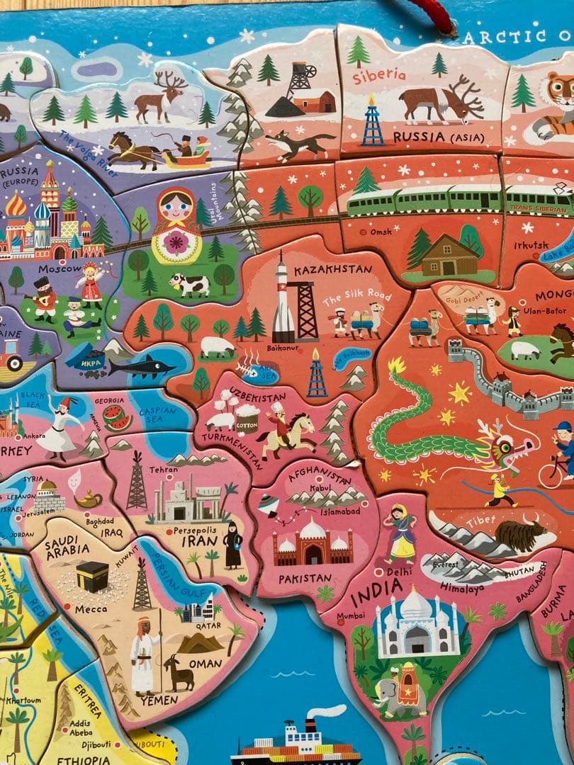 ジャノー　JANOE マグネット　ジグソーパズル 世界地図