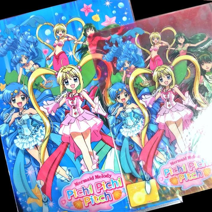 2点[ぴちぴちピッチ]クリアファイル,下敷き+おまけ★花森ぴんく