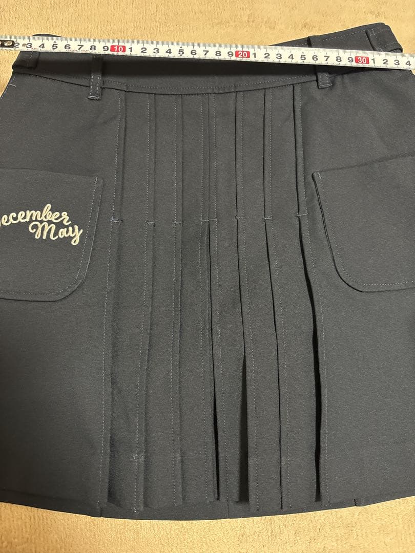 【美品】DECEMBERMAY S-Mサイズ、ネイビープリーツスカート