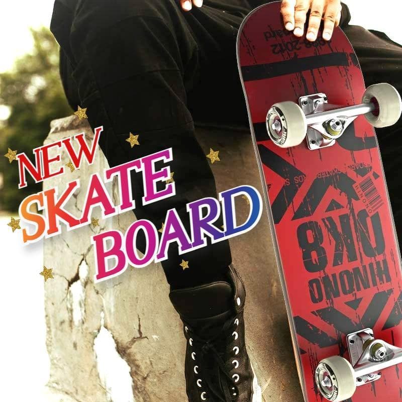 スケートボード　スケボー　ABEC9ベアリング採用　OK8 レッド