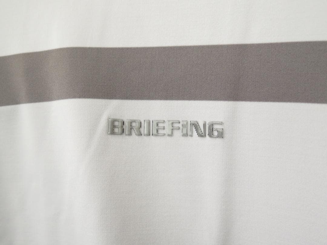 BRIEFING GOLF パネルストライプ RF ハイネック半袖シャツⓂ