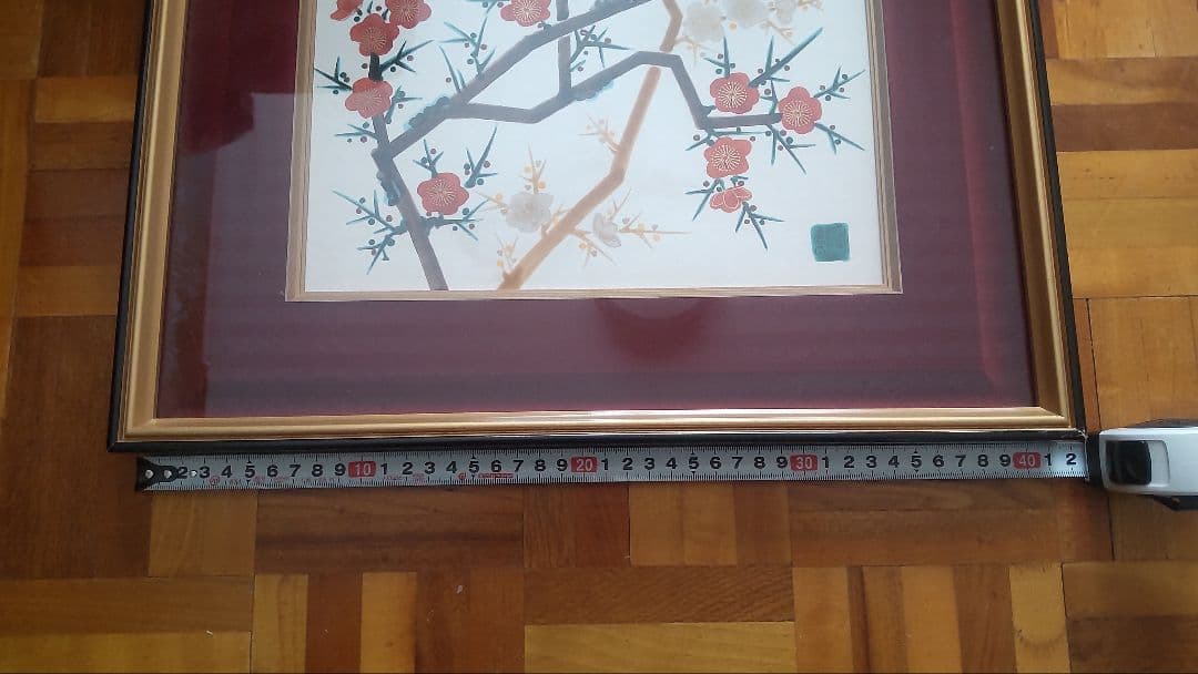 梅の花 日本画 九谷焼