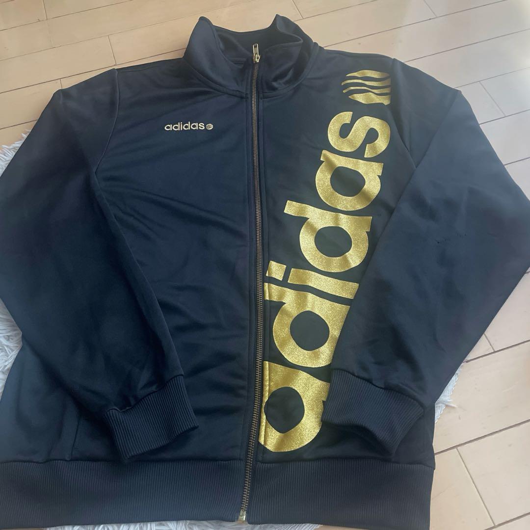 adidas NEO黒 金　トラックジャケット ジャージ セットアップ