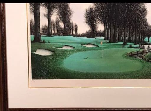 ジャックデペルト　ゴルフ場風景　リトグラフ　絵画美術品