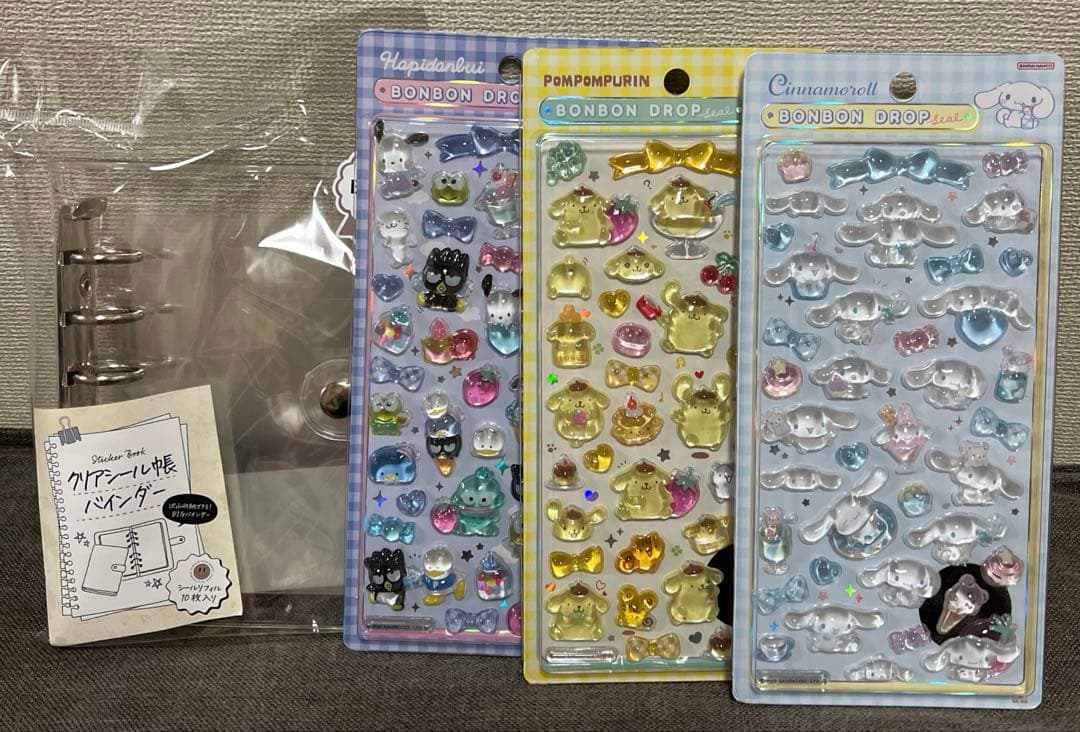 サンリオ ボンボンドロップシール シール&シール帳セット
