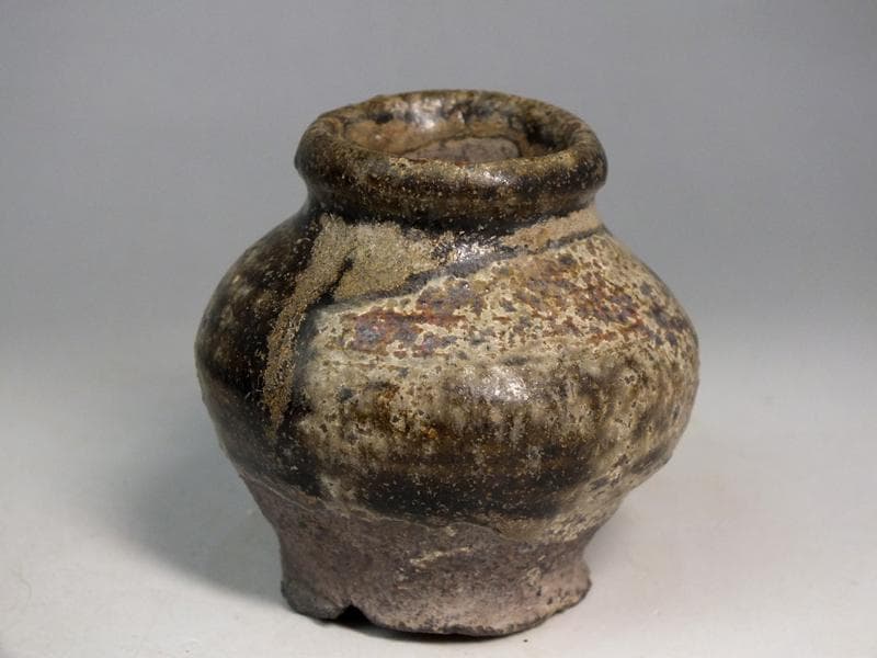 ☆ *古陶磁* 宋胡録 茶入 茶人好み仕立て 茶道具 B10
