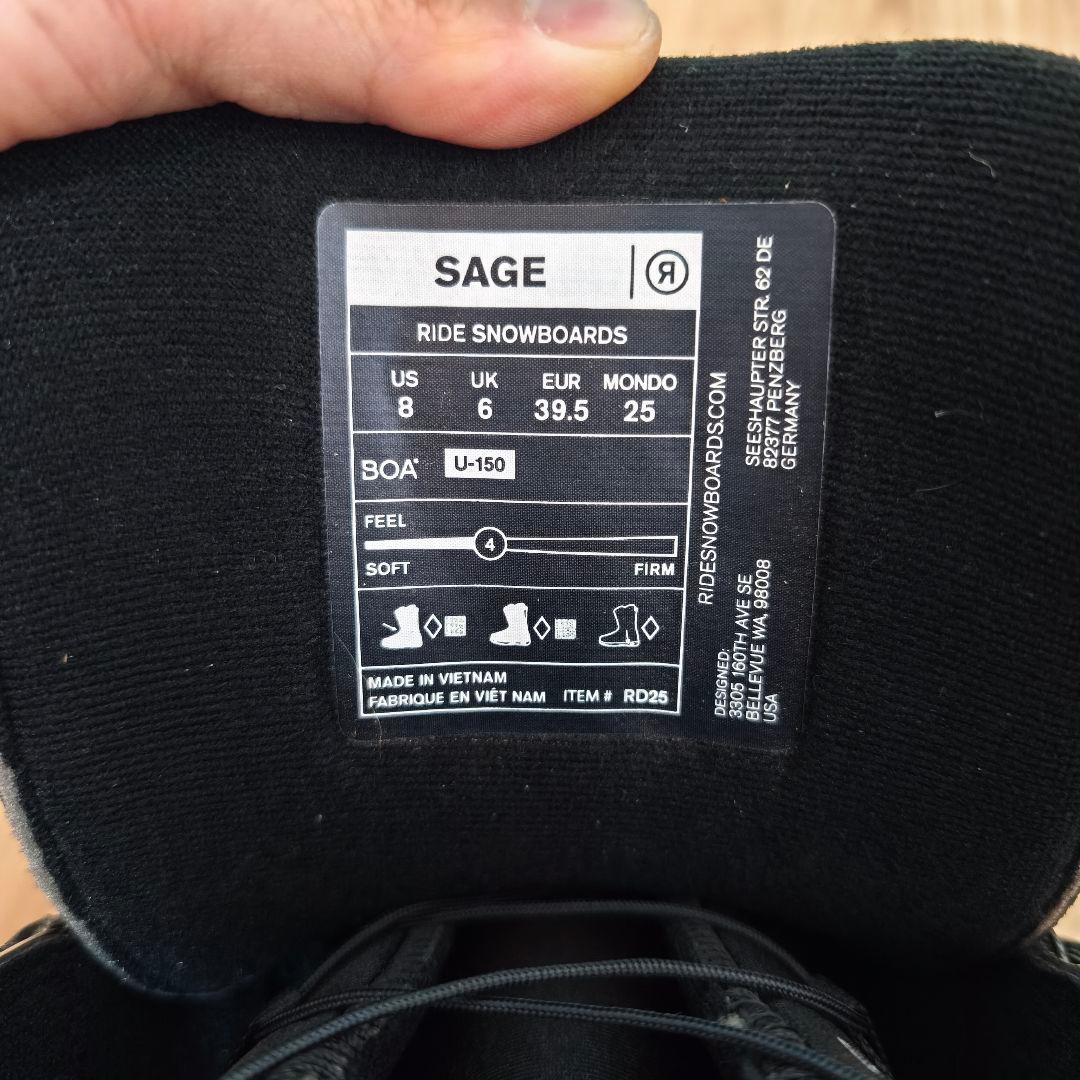RIDE sage 25.0　レディース　スノーボードブーツ