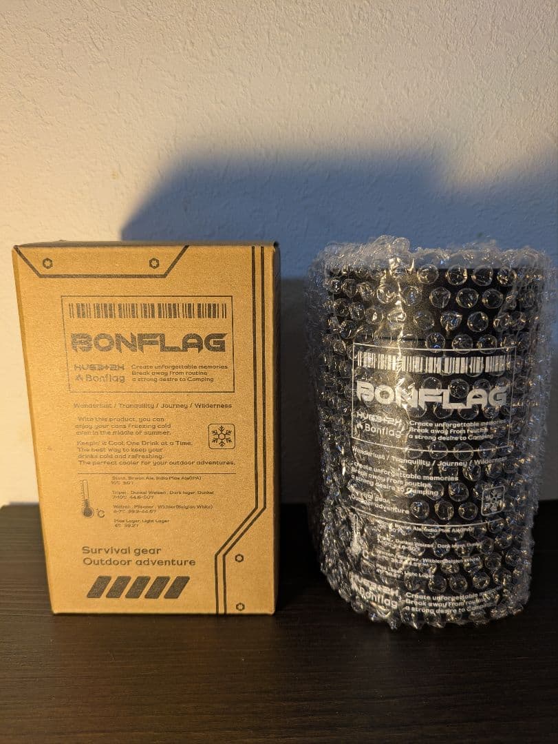 BONFRAG 缶クーラー (BK) 355ml 保温・保冷 真空ダブルウォール
