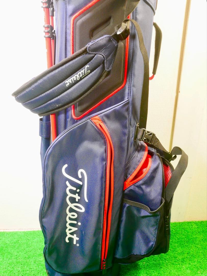Titleist ゴルフバッグ ネイビー/レッド　スタンドバック