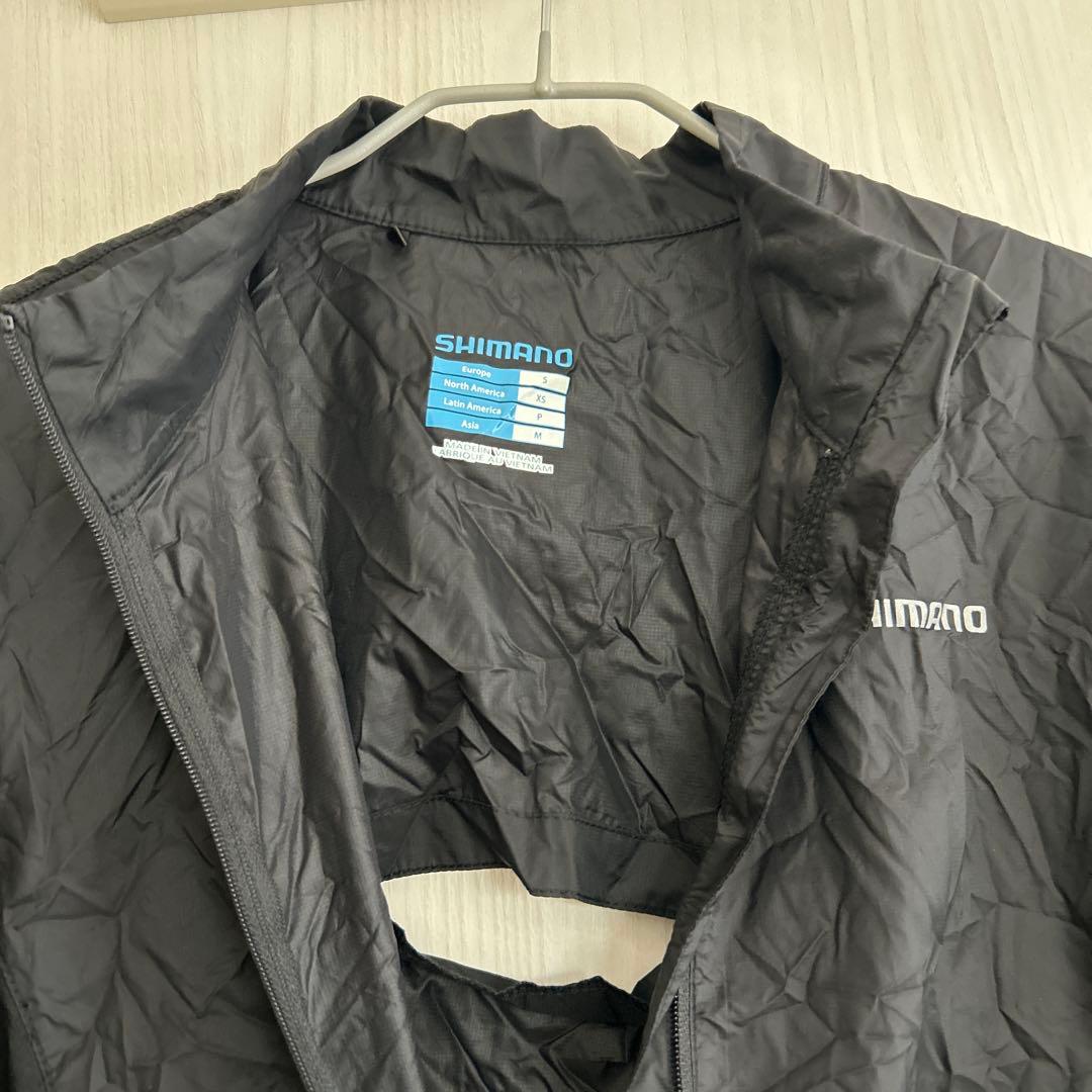 SHIMANO ウィンドブレーカー ブラック　M サイクルウェア