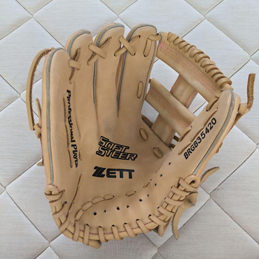 ZETT 軟式野球グローブ ベージュ 左投げ