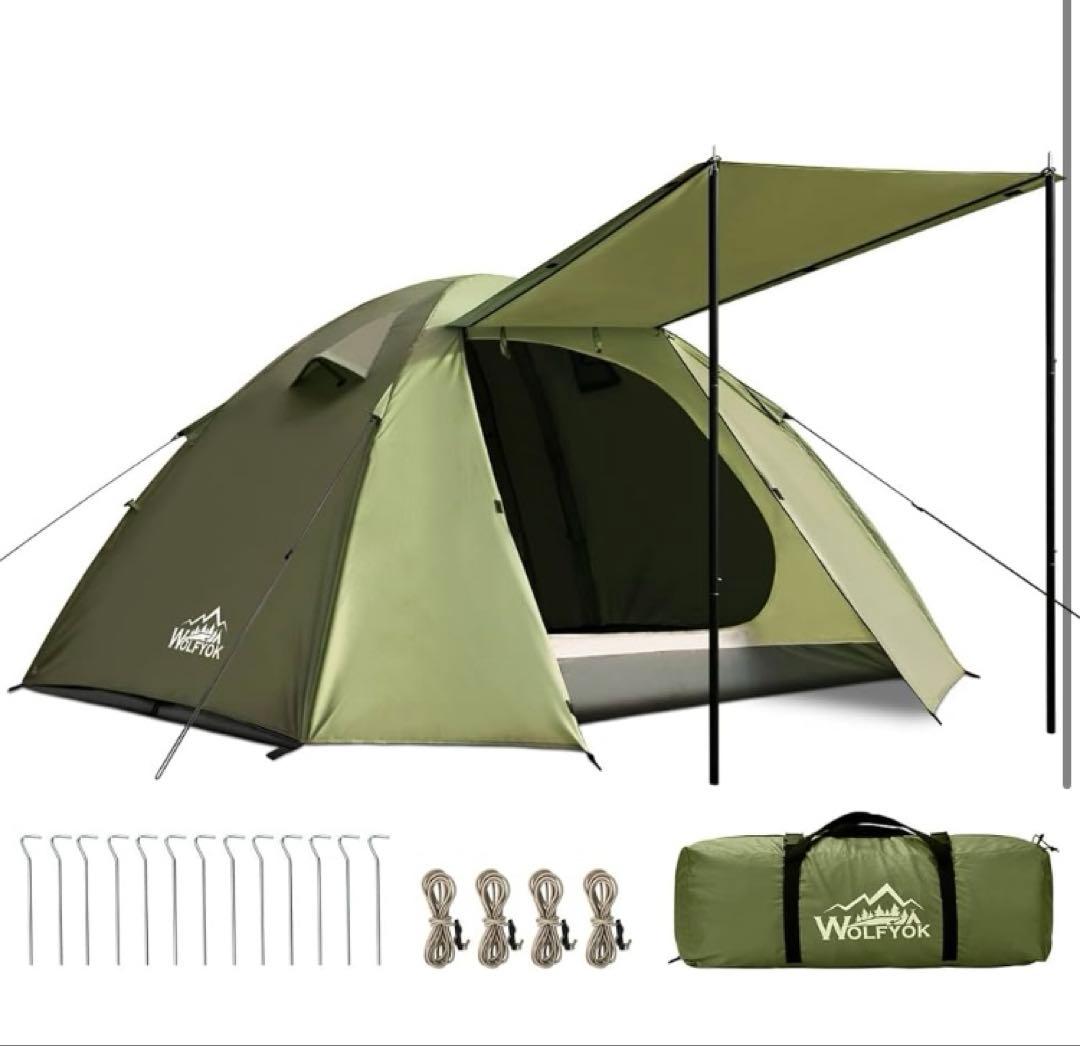 wolfyok outdoors 1〜2人用キャンプテント 自立式 簡易テント
