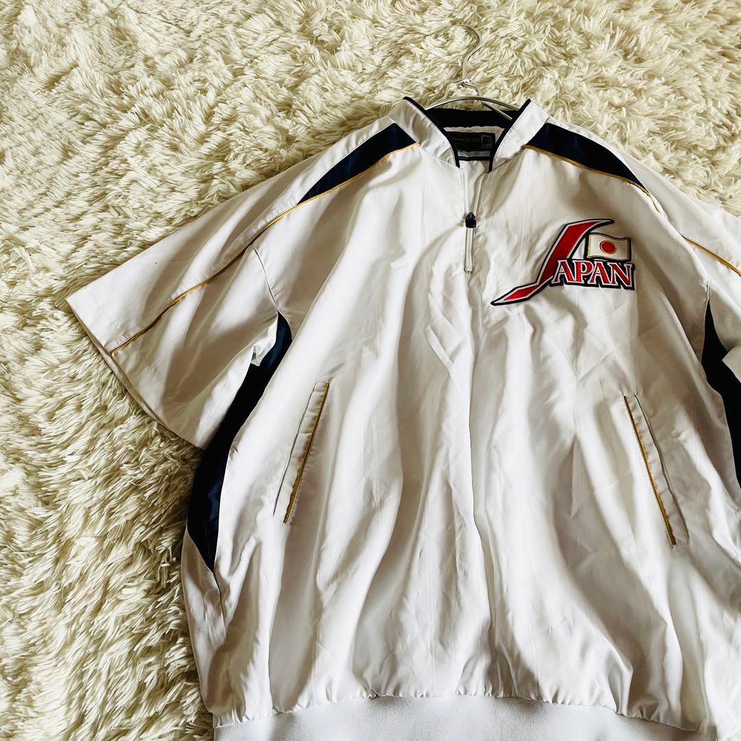 【美品】ミズノプロ Mizuno 日本代表 Vジャン ハーフスリーブジャケット