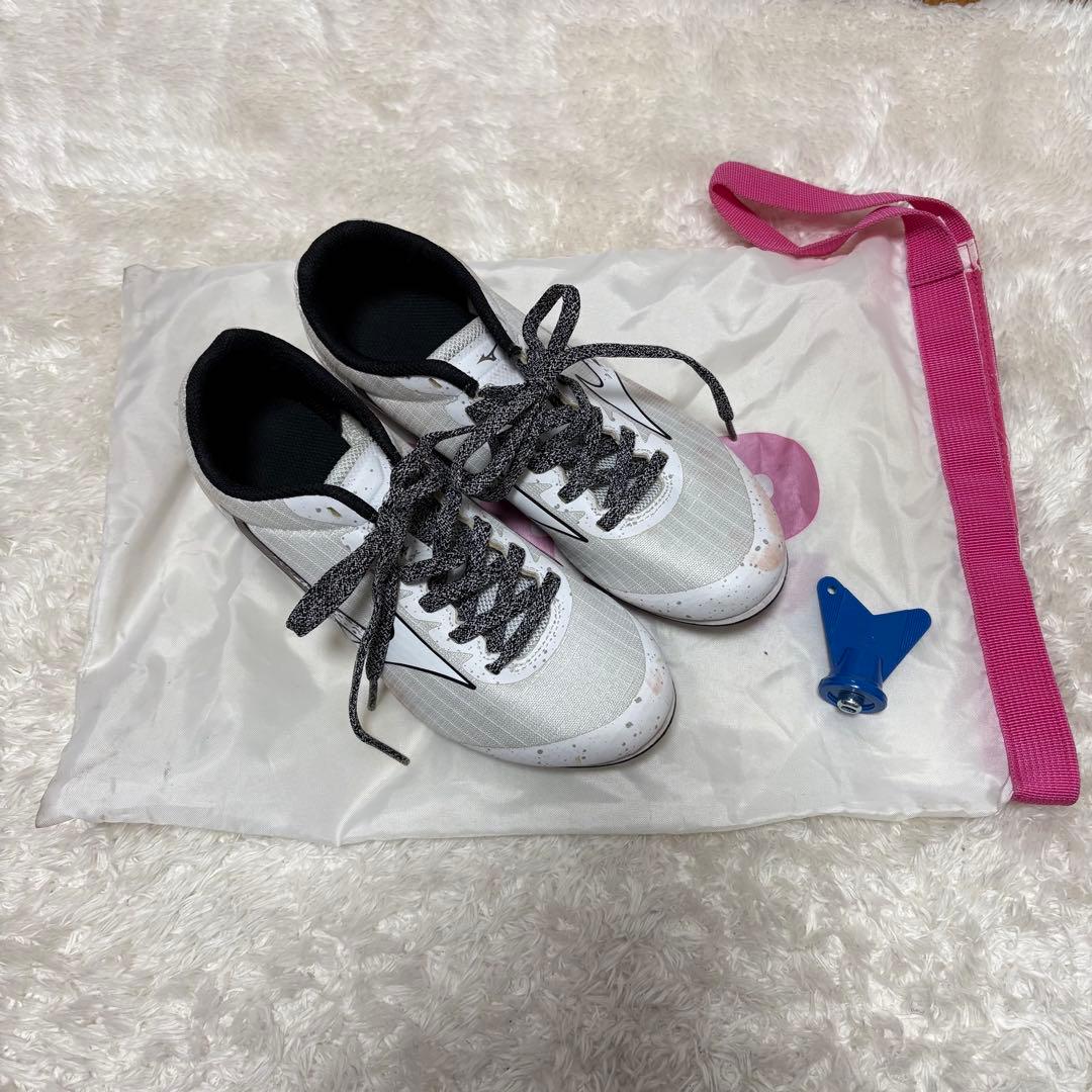 Mizuno ホワイト スパイクシューズ 23センチ 陸上 短距離