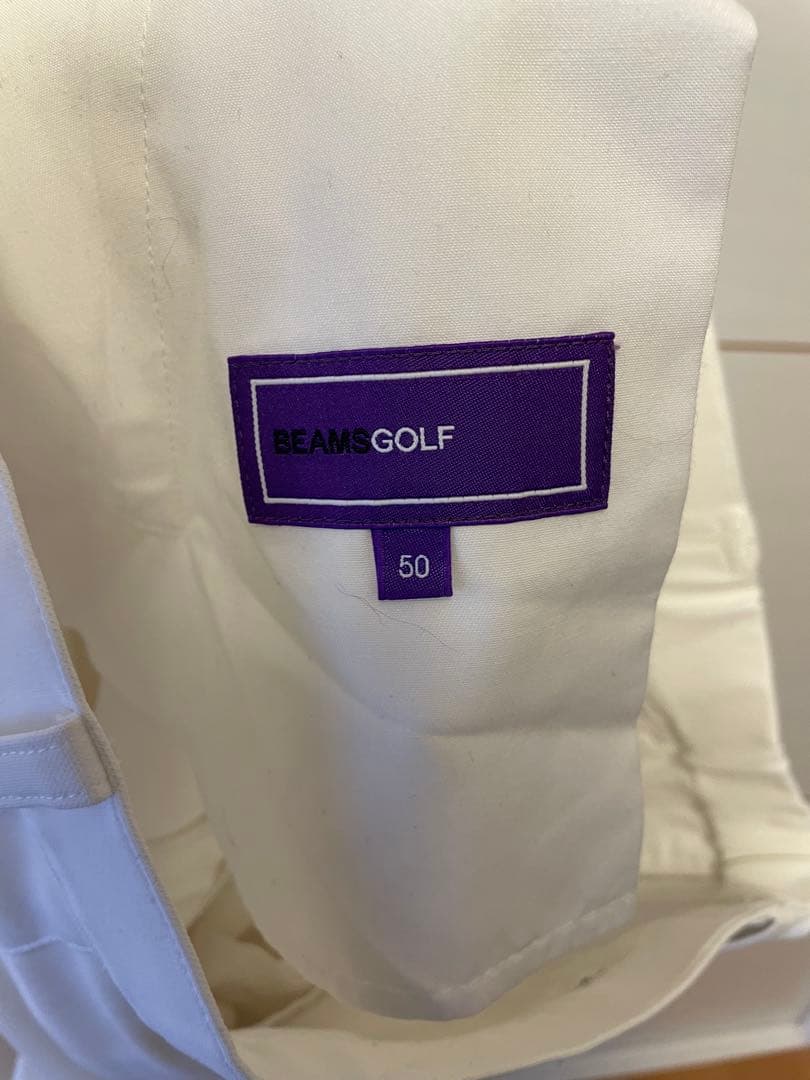【美品】ビームスゴルフ　BEAMSGOLF パンツ　ホワイト　メンズ日本製　50