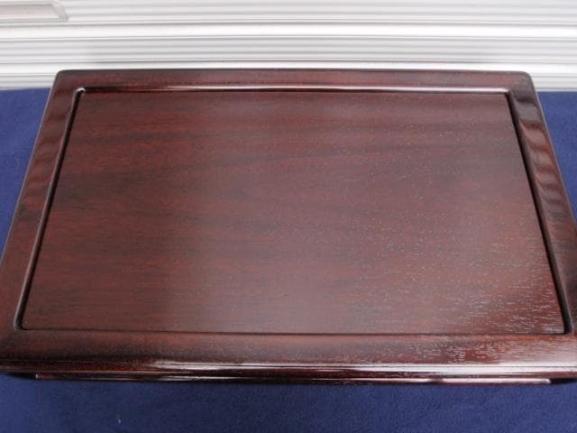 新品♪ 巾54cm 花梨 無垢 だるま型 平花台 飾り台 香炉台 盆栽台 漆塗り