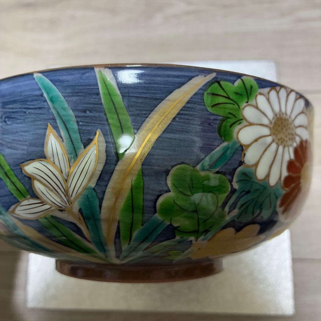 清水焼　大皿　梅の花柄　ボール皿