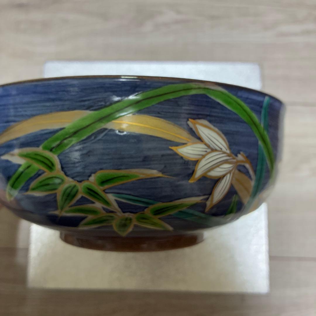 清水焼　大皿　梅の花柄　ボール皿