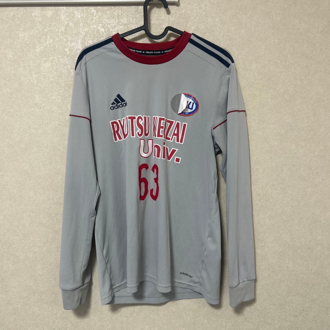 adidas RKU 長袖シャツ L グレー、赤　記念T