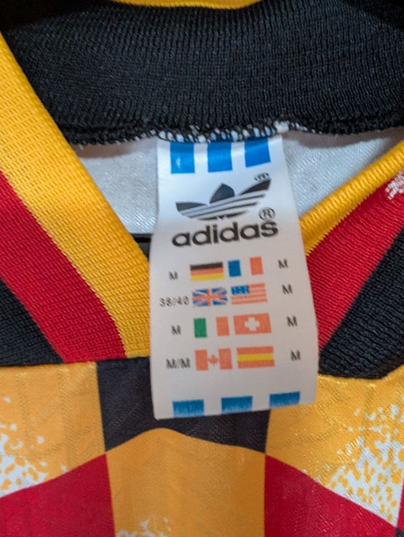 90's古着　adidas　サッカーユニフォーム　ドイツ代表　イギリス製