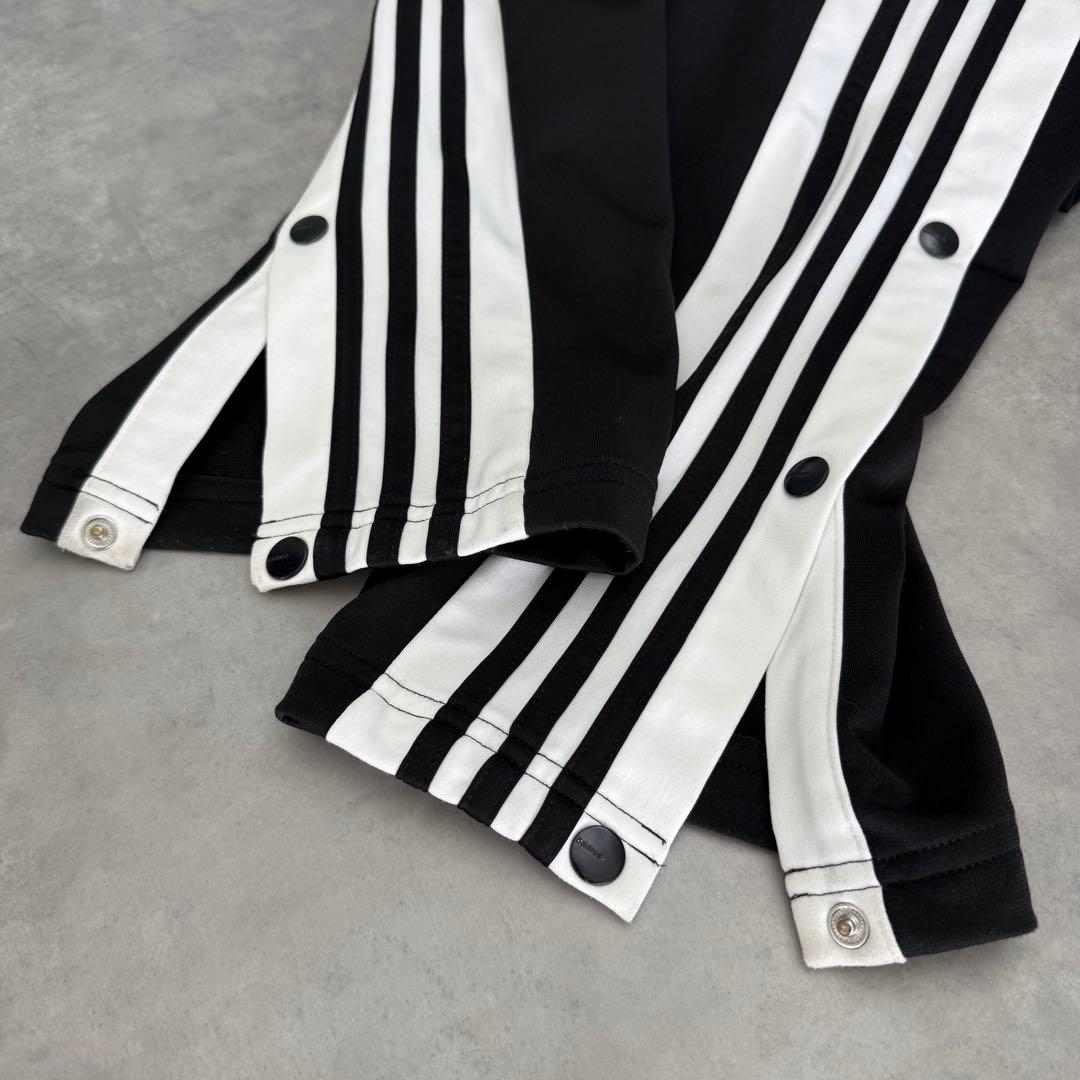 adidas アディダス トラックパンツ ブラック×ホワイト 2XLビッグサイズ