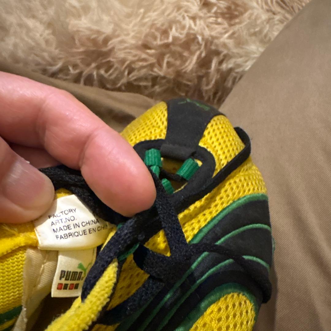 Puma イエロー グリーン スパイクシューズ　サイズ27.5センチ