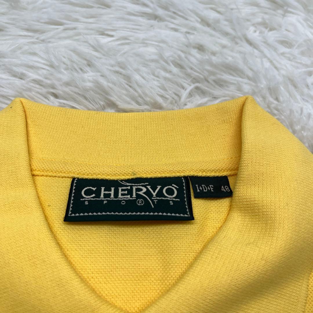 新品タグ付き CHERVO シェルボ ゴルフ 半袖 ポロシャツ イエロー 48