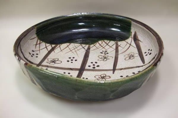 織部 鉢 「山口錠鉄」赤津代々の窯元 逸品 美品 共箱