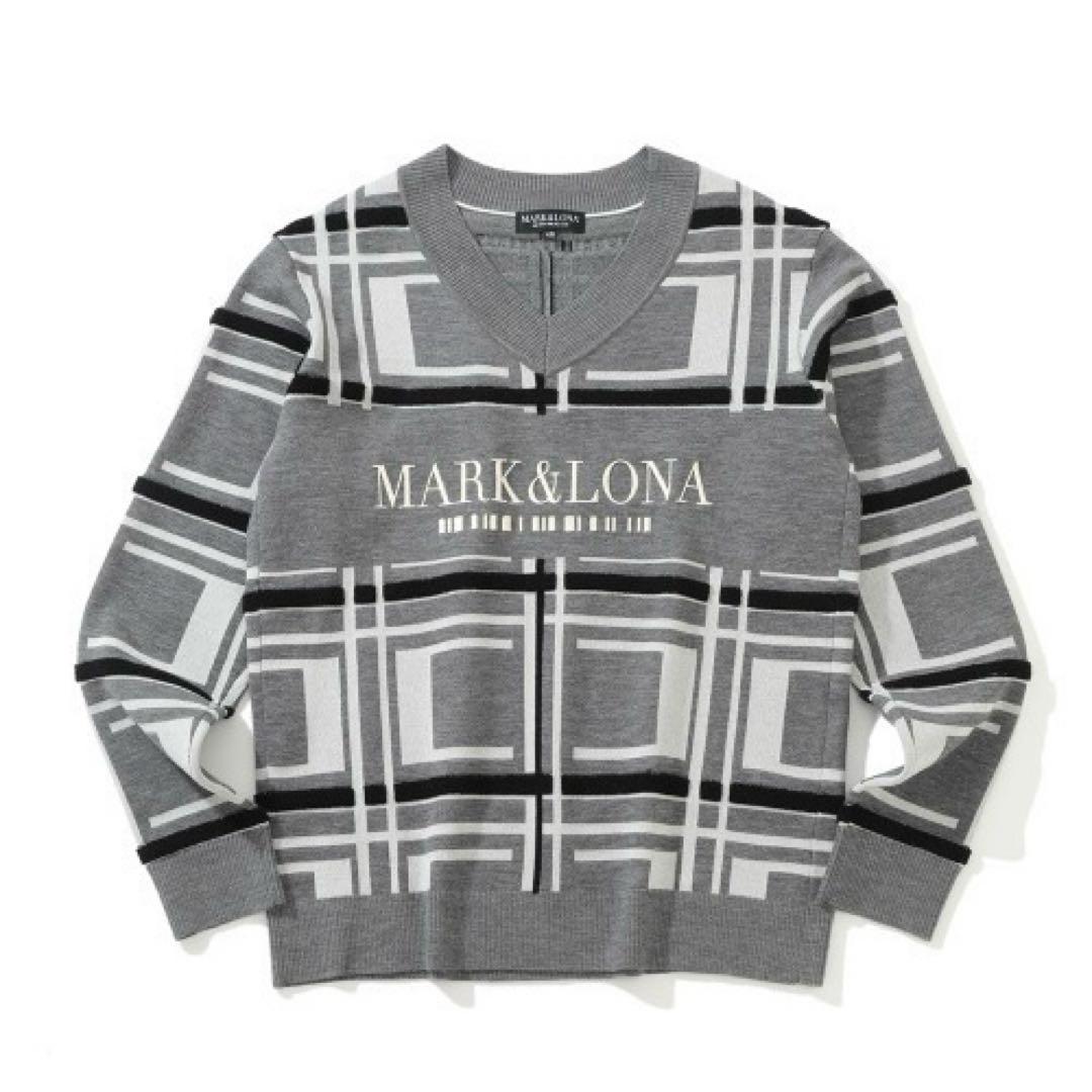 美品★ MARK&LONA ニット 保温 セーター グレー マーク&ロナ 正規品