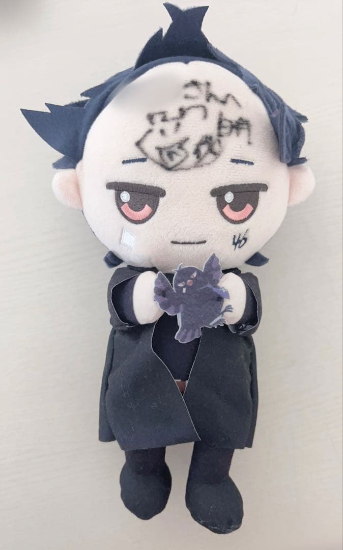 しろせんせー　ポップアップ　おすわりぬいぐるみ　サイン