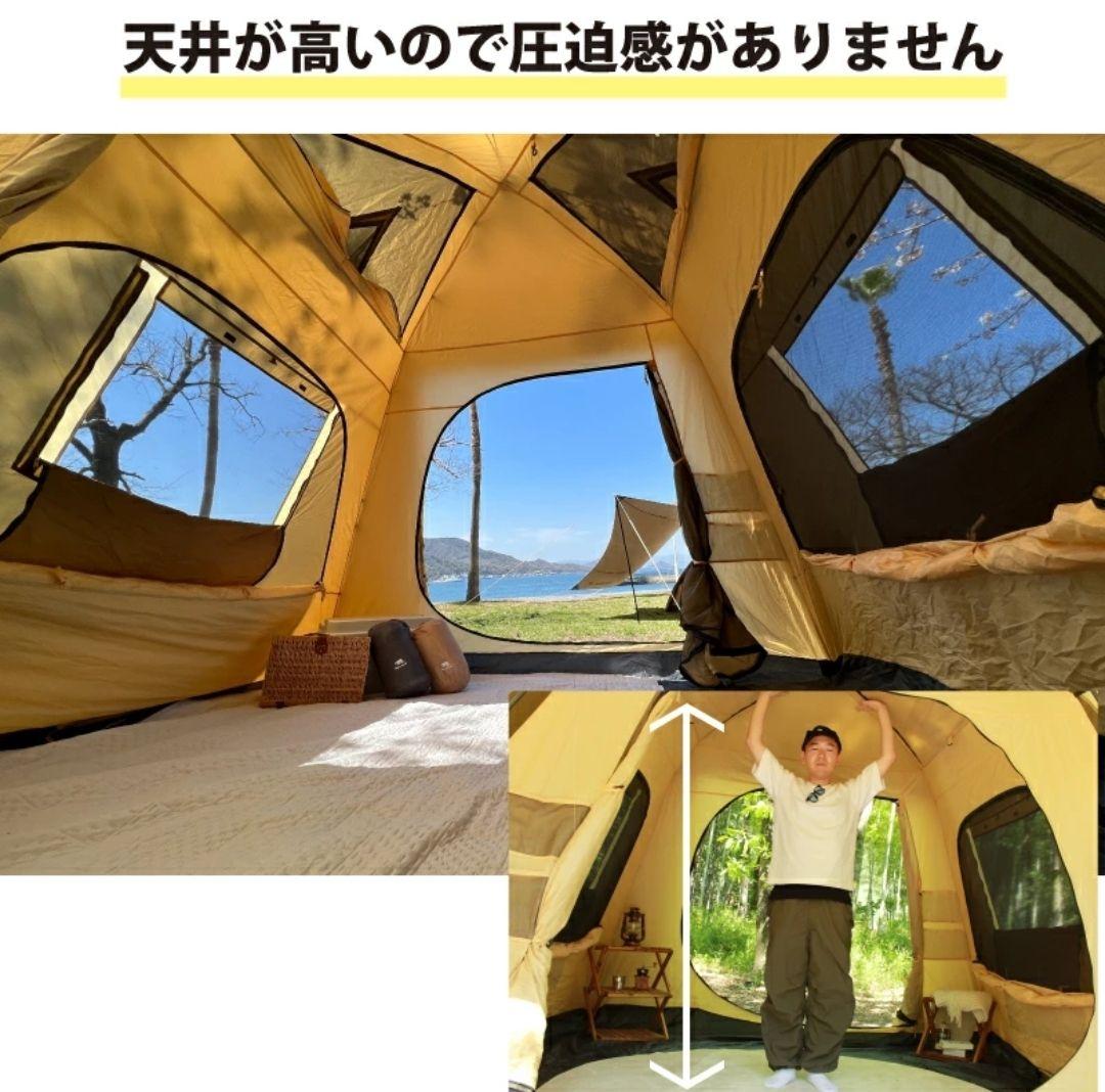 【値引き】Bears Rock キャンプテント ブラウン　ワンタッチ　簡単