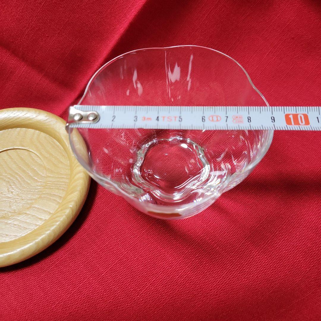 ノリタケ クリスタル 梅型 冷茶グラス 茶托付き 3個 ラベル付き