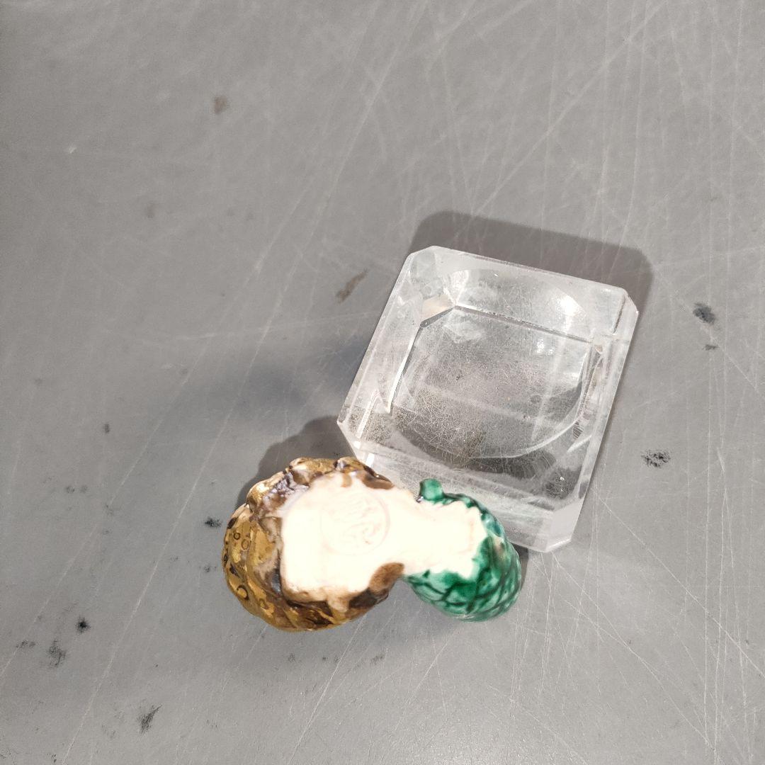 A1267-9/平安雲泉 造/金彩松笠箸置5客/共箱/和食器/懐石道具/