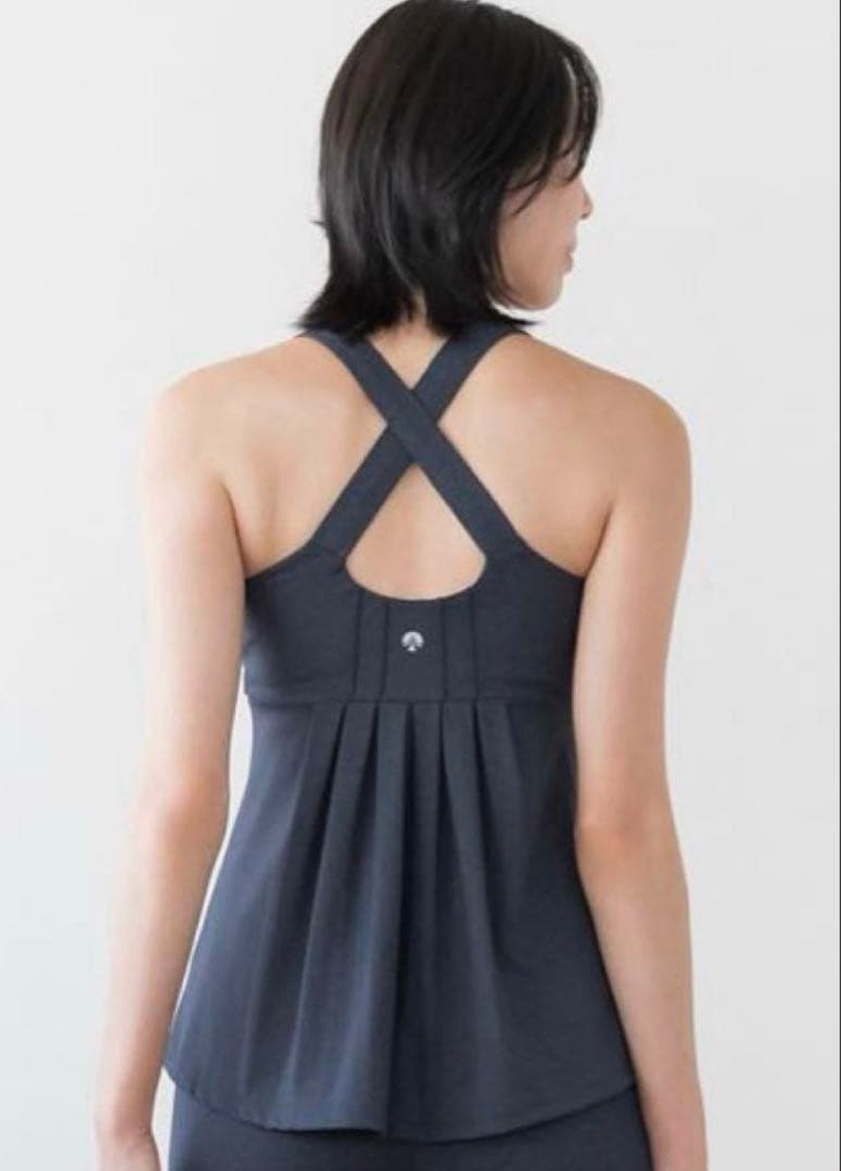 新品　SKALA デニムクロスタンクトップ　ネイビー　Sサイズ