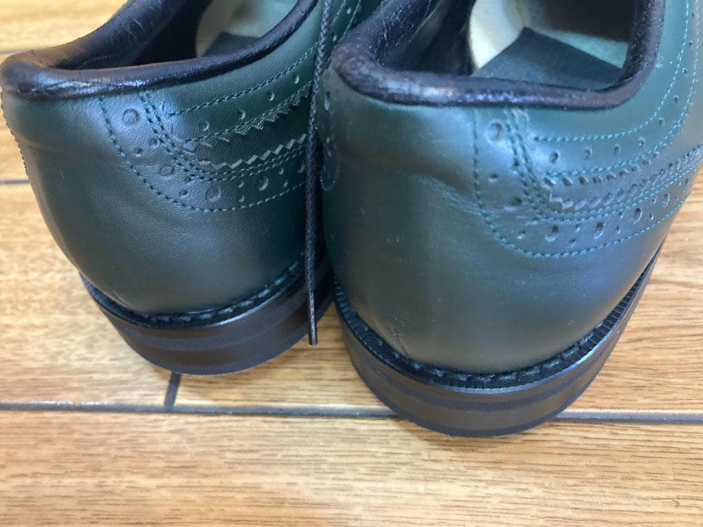未使用！ゴルフシューズＦＯＯＴＪＯＩフットジョイ表・靴底　革　緑グリーン25.5