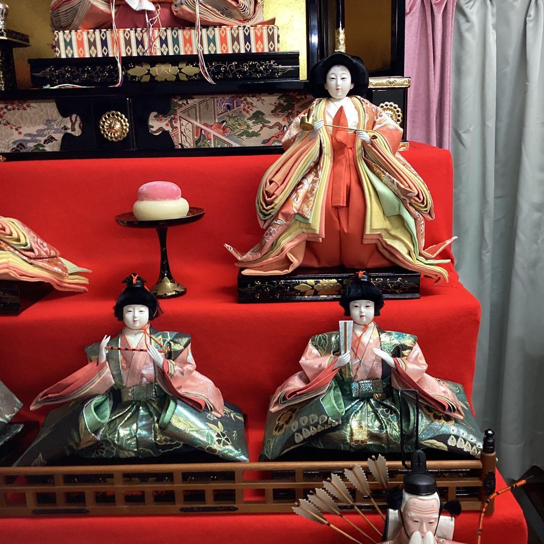雛人形　七段飾り　西陣織高級金襴　難波　45号　熊倉基安作　中古品