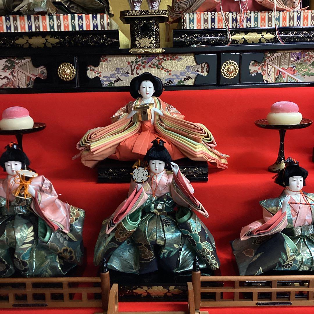 雛人形　七段飾り　西陣織高級金襴　難波　45号　熊倉基安作　中古品