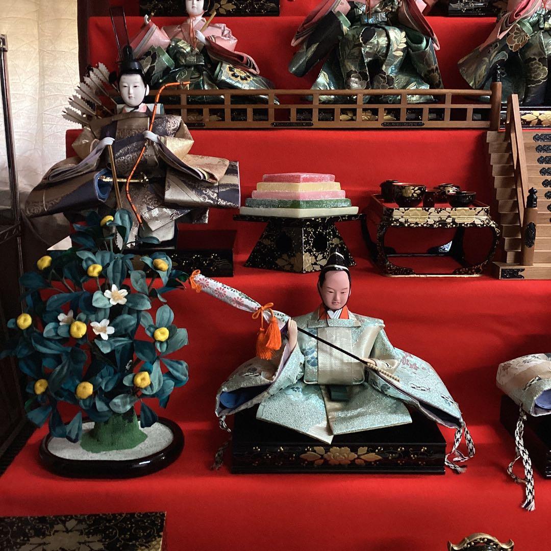 雛人形　七段飾り　西陣織高級金襴　難波　45号　熊倉基安作　中古品