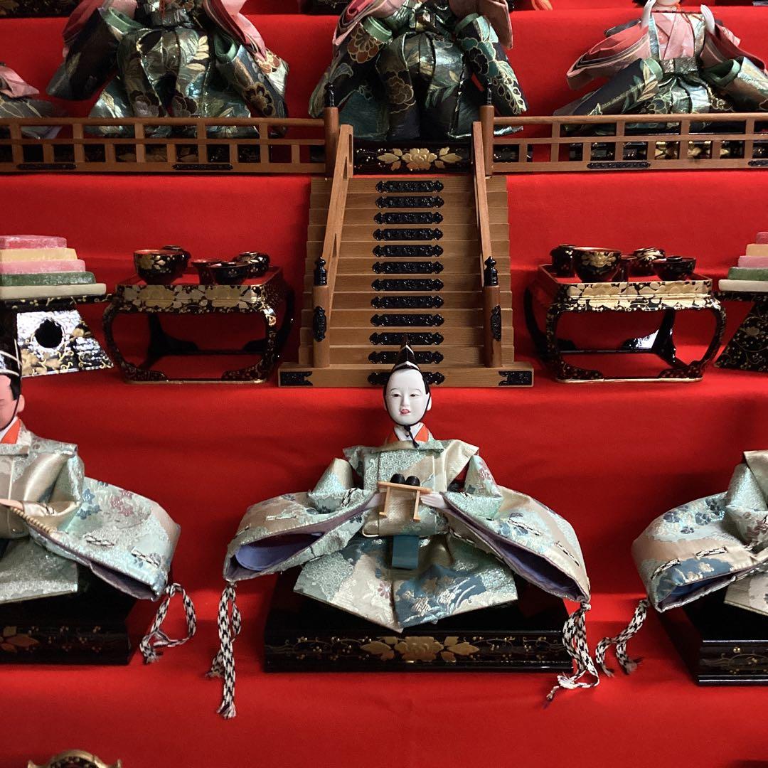 雛人形　七段飾り　西陣織高級金襴　難波　45号　熊倉基安作　中古品