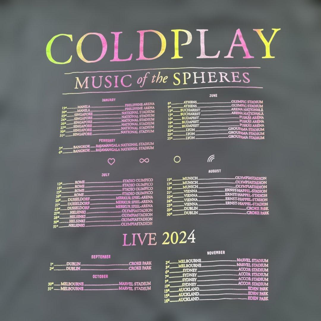 COLDPLAY バンドTシャツ コールドプレイ ツアーTシャツ