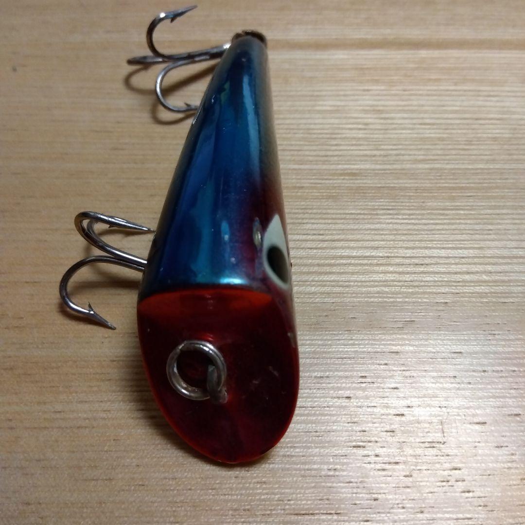 91-ヘドン　ヘッドプラグ 赤青 10cm 2フック