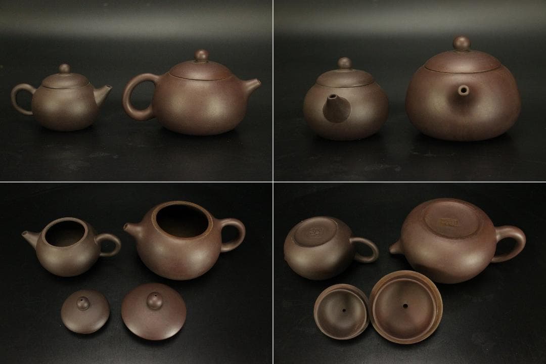 中国美術 煎茶 朱泥 紫泥 錫 茶器 4点まとめて(ZE740)