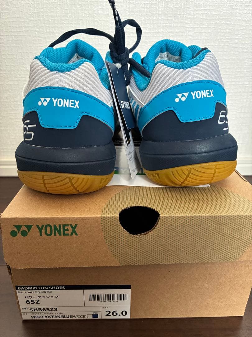 YONEX バドミントンシューズ ，SHB65Z3 ホワイト×ブルー 26cm