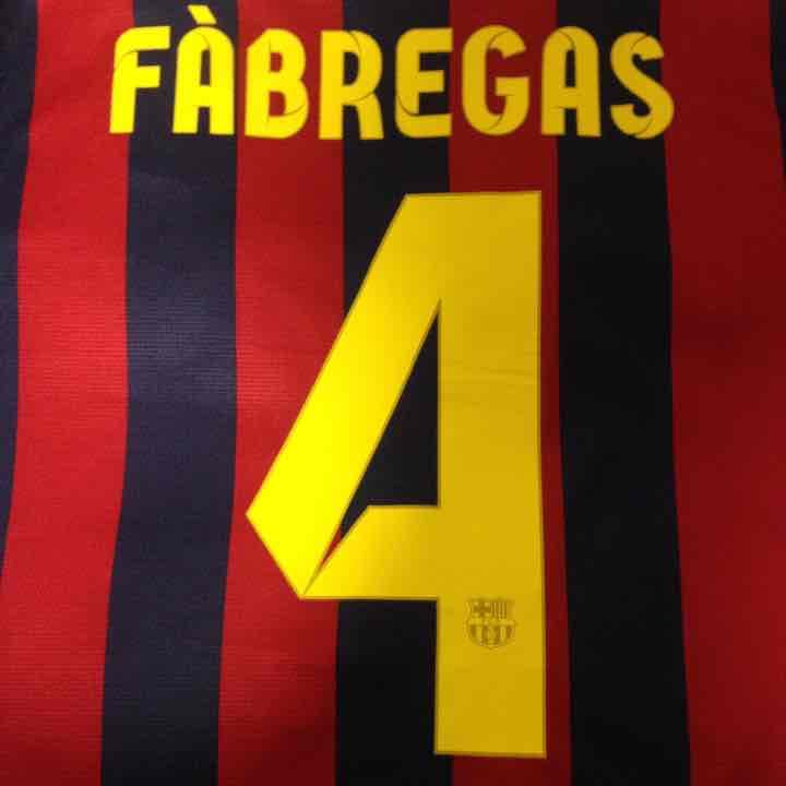 FCバルセロナ2013/2014 ホームユニフォーム 4番 セスク・ファブレガス
