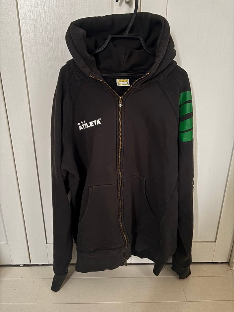 上下セット☆セットアップ☆ATHLETA フルジップパーカー 上下Oサイズ 黒