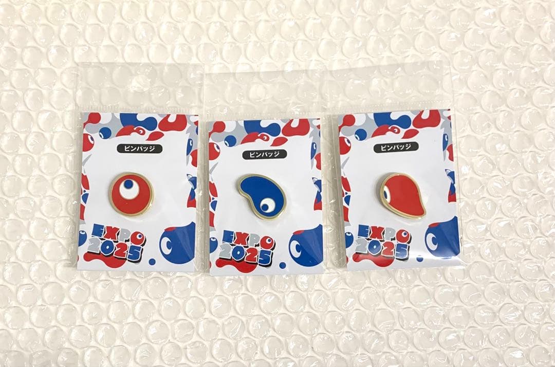 万博　コミャク　ピンバッジ　ID 3点セット　希少　ピンズ　新品　ミャクミャク
