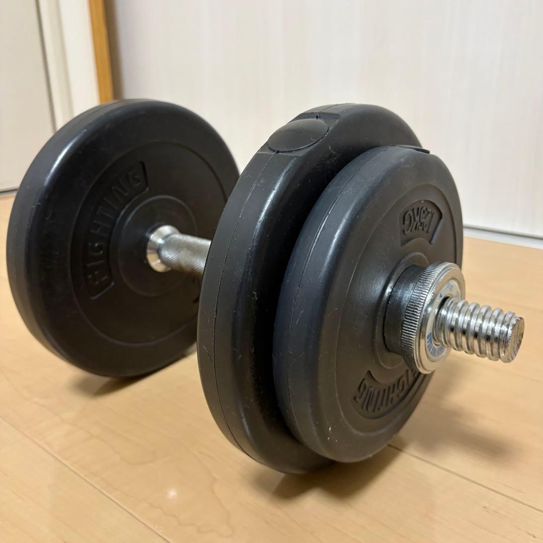 【ラバー仕様　床傷つかない】ファイティングロード 可変式ダンベル20kgセット