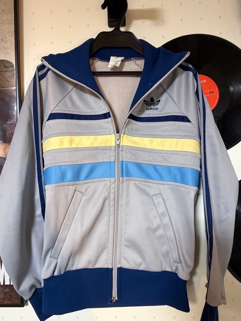 70s～80s adidas イングランド製トラックジャケット グレー