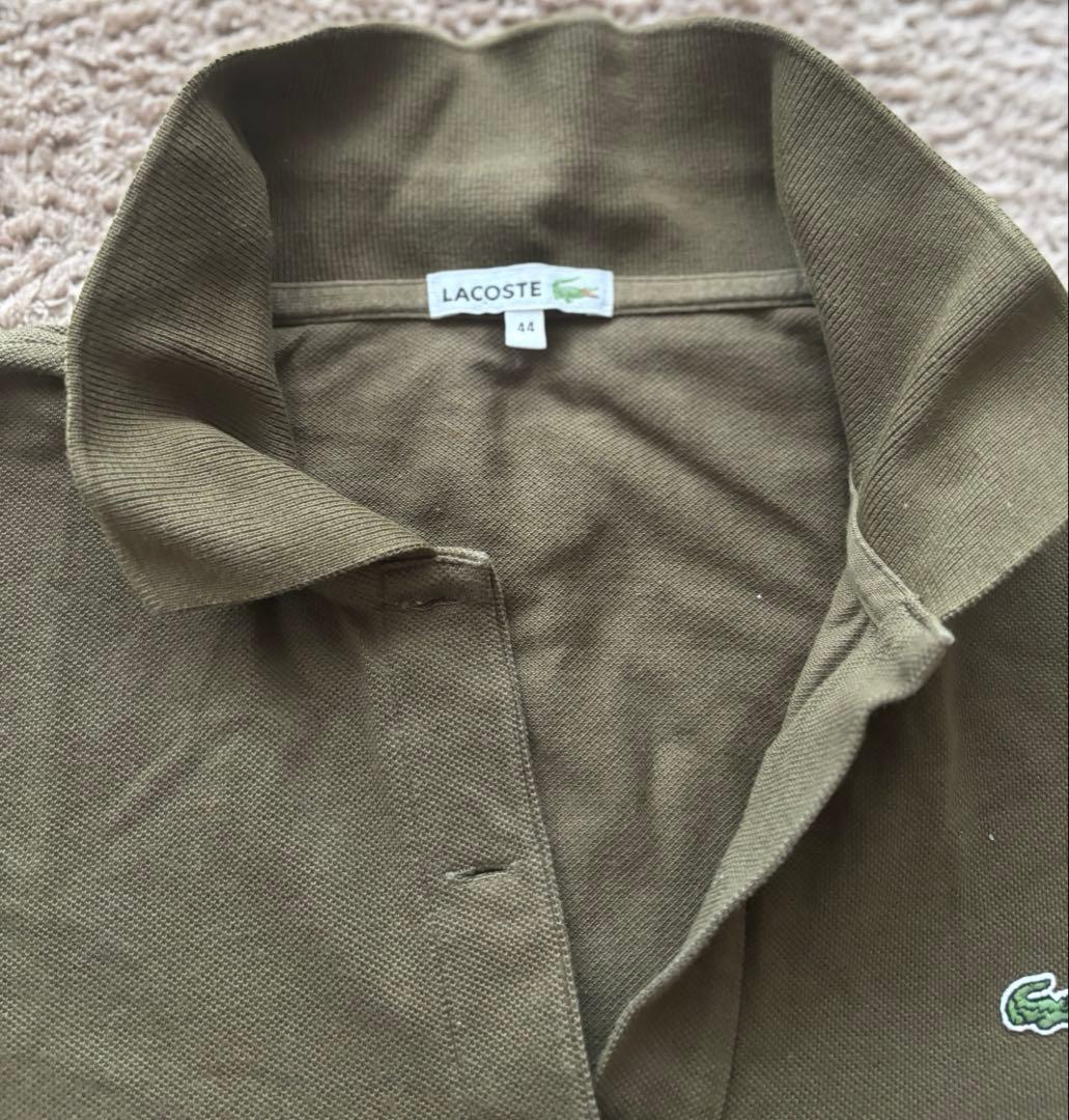 ラコステ LACOSTE 半袖 ポロシャツ カーキ グリーン オリーブ 44
