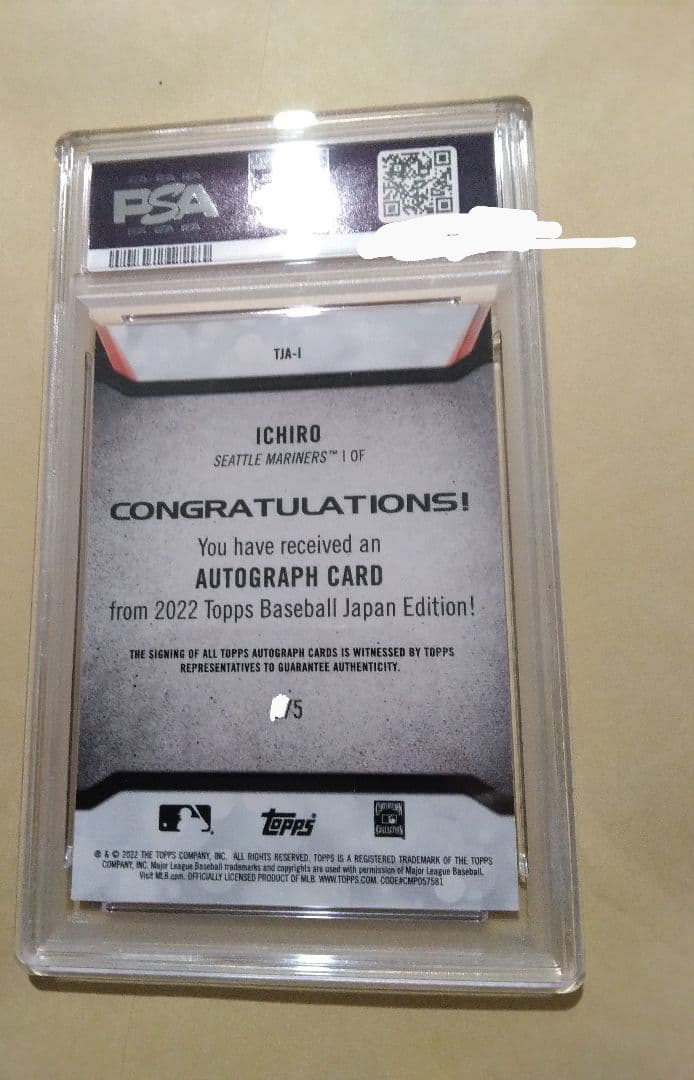 topps イチロー　サイン